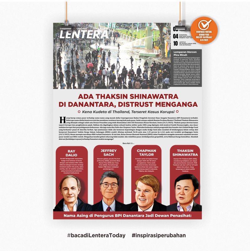 Ada Thaksin Shinawatra di Danantara, Distrust Menganga (Koran Selasa, 25/3/2025)